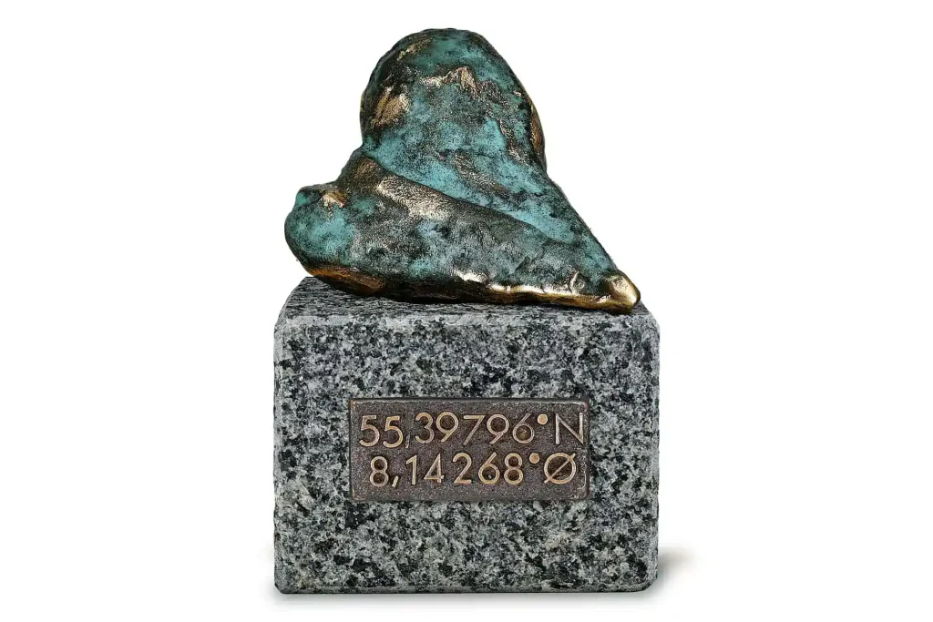 Erindringsminde Hjertet med koordinat