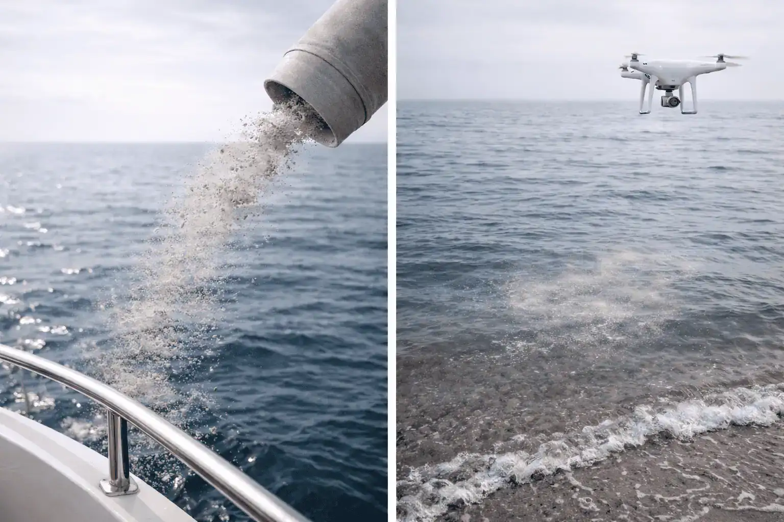 Askespredning over havet i rolige og værdige omgivelser